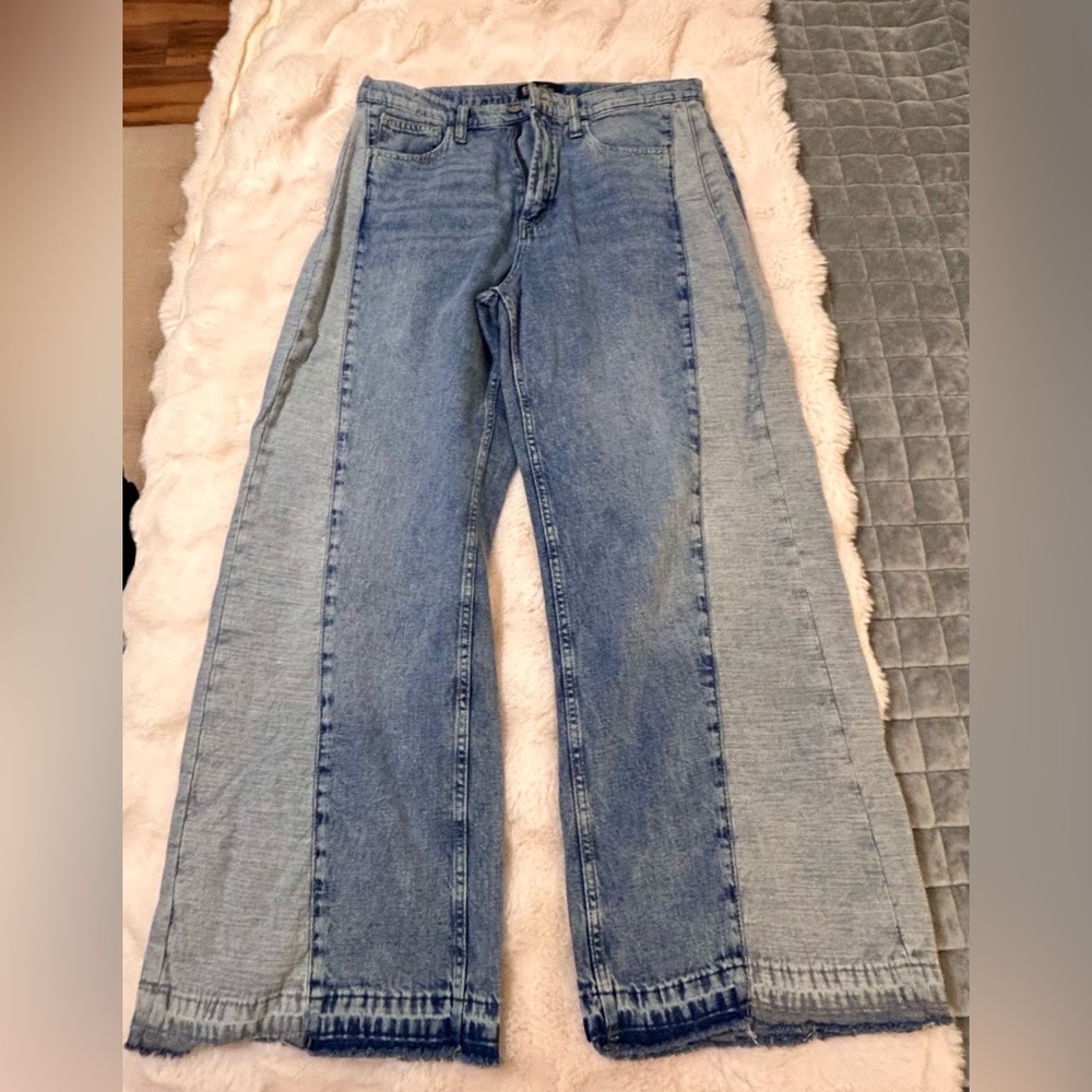 GAP Factory Two-Tone Flare Jeans